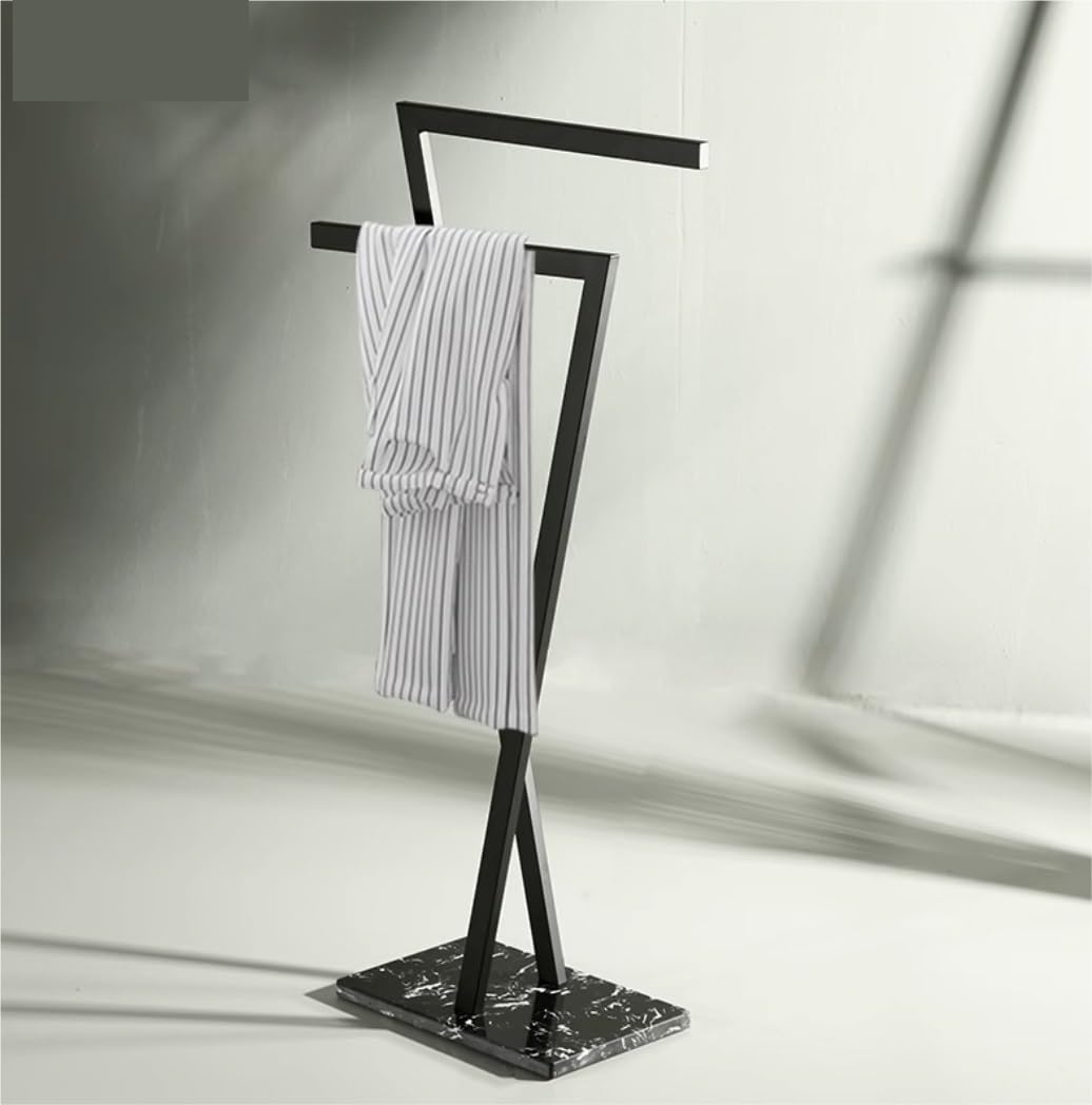 Toallero Toallero Independiente De 2 Niveles con Soporte Toalla Base Mármol para Baño, Acero Inoxidable 304 Independiente