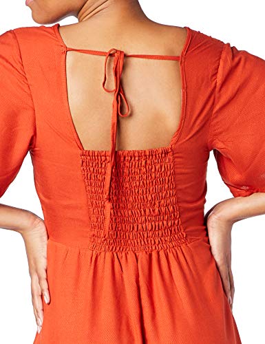 Vestido Casual Longo, Mercatto, Feminino, Laranja Escuro, M