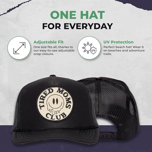 Image of Friday Feelin' Trucker Hat Women Baseball Cap Western Adjustable American Trucker Hats Fitted Mom Cap All Occasion- One Size
