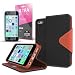 Black / Brown Apple iPhone 5C Wallet Case; Best Design with Coolest Premium [PU/Faux Leather] with Stand Feature and Magnetic Flap Closure; Functional Fashion Slim Wallet Case Cover for iPhone 5C (Release Date); Supports Apple 5C Devices From Verizon, AT&T, Sprint, and T-Mobile