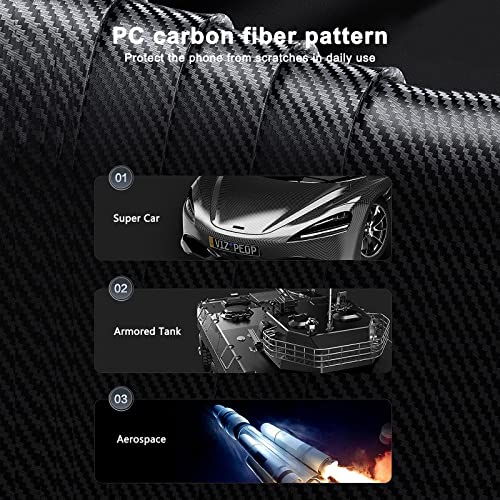 Ivy Carbon Fiber Texture Frameless Cover For Iphone 14 Pro Max Carbon Fiber Case - Black&White #TOP4