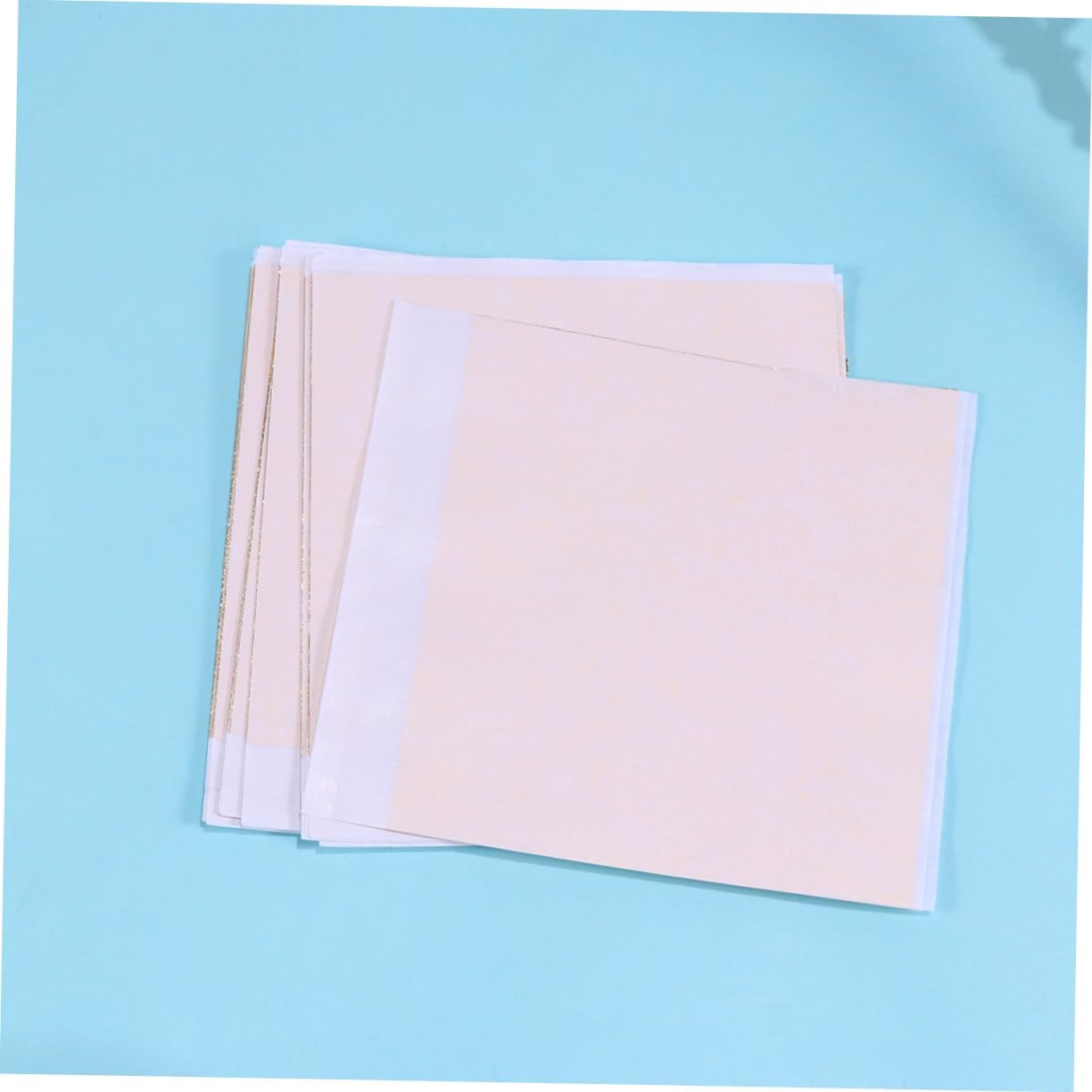 TEHAUX 100sheets Imitation Gold Leaf Foil Paper for Arts Crafts Gilding and Nail Decoration Easy to Use Non-Fading and Material