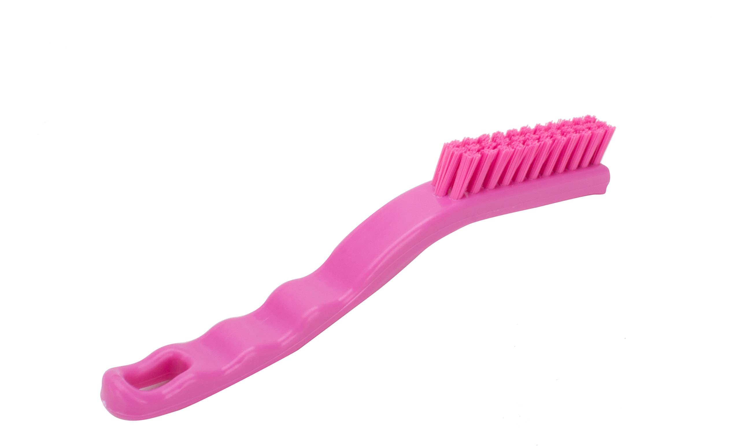 SPARTA Detail Brush Grout Brush, Crevice Brush with Hanging Hole for Bathroom, Kitchens, Countertop, Plastic, 9 Inches, Pink
