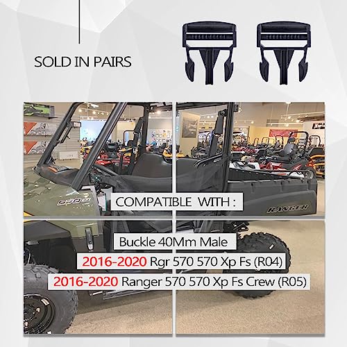 Unigt 2 Pack Door Net Buckle Clip Compatible With 2016-2020 Polaris Ranger Crew 900 1000 Xp Factory Mesh Door Side Safety Net Fastener Replacement For 5452505 #TOP1