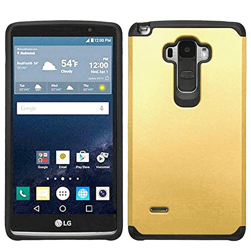 FastSun Slim Thin Tough Protective Defender Armor Case Cover for LG Optimus L70 (Gold)