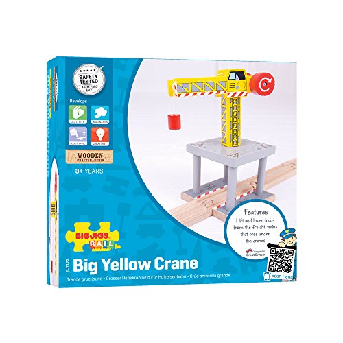 Bigjigs Rail Magnetic Big Yellow Crane - Andere grote houten railmerken zijn compatibel - Image 5