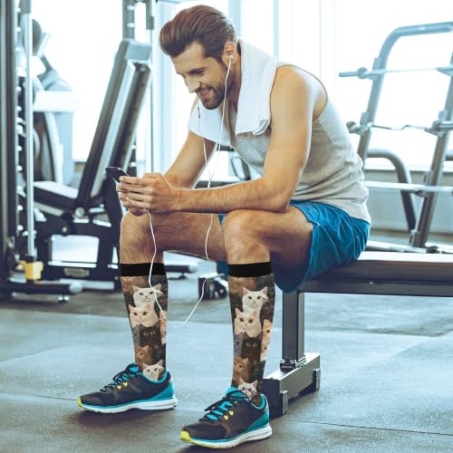 Image of Fisyme Socks for Women Men Warm Comfort Athletic Crew Running Hiking Cycling Compression Socks