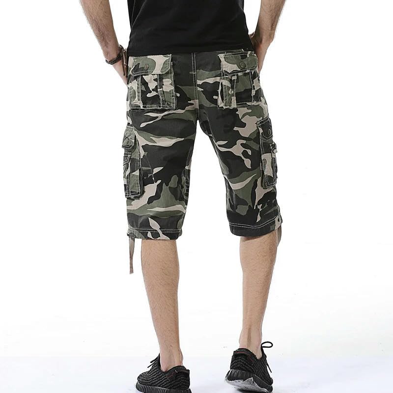 Bermudas de verano para hombre, estilo militar, camuflaje, con múltiples bolsillos, estilo militar