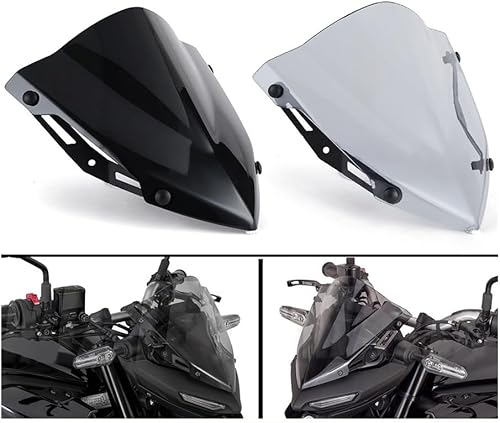 Miniatura 2 de Parabrisas de motocicleta compatible con Yamaha MT-03 MT-25 2020-2021 (color negro)