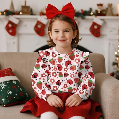 Toddler Girl Crewneck Sweatshirt Soft Pullover Sweatshirts Long Sleeve Tops Outfit Kids Clothes Graphic Sweaters2