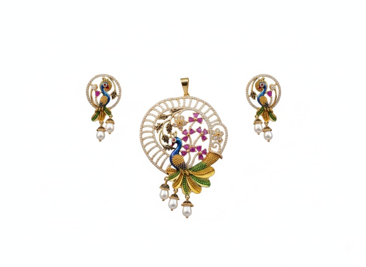 Alankritaa Premium Pendant with Earrings for Women and Girls | Elegant Stylish design embellished with Sparkling Stones | ... - Review, Price and Buying Guide