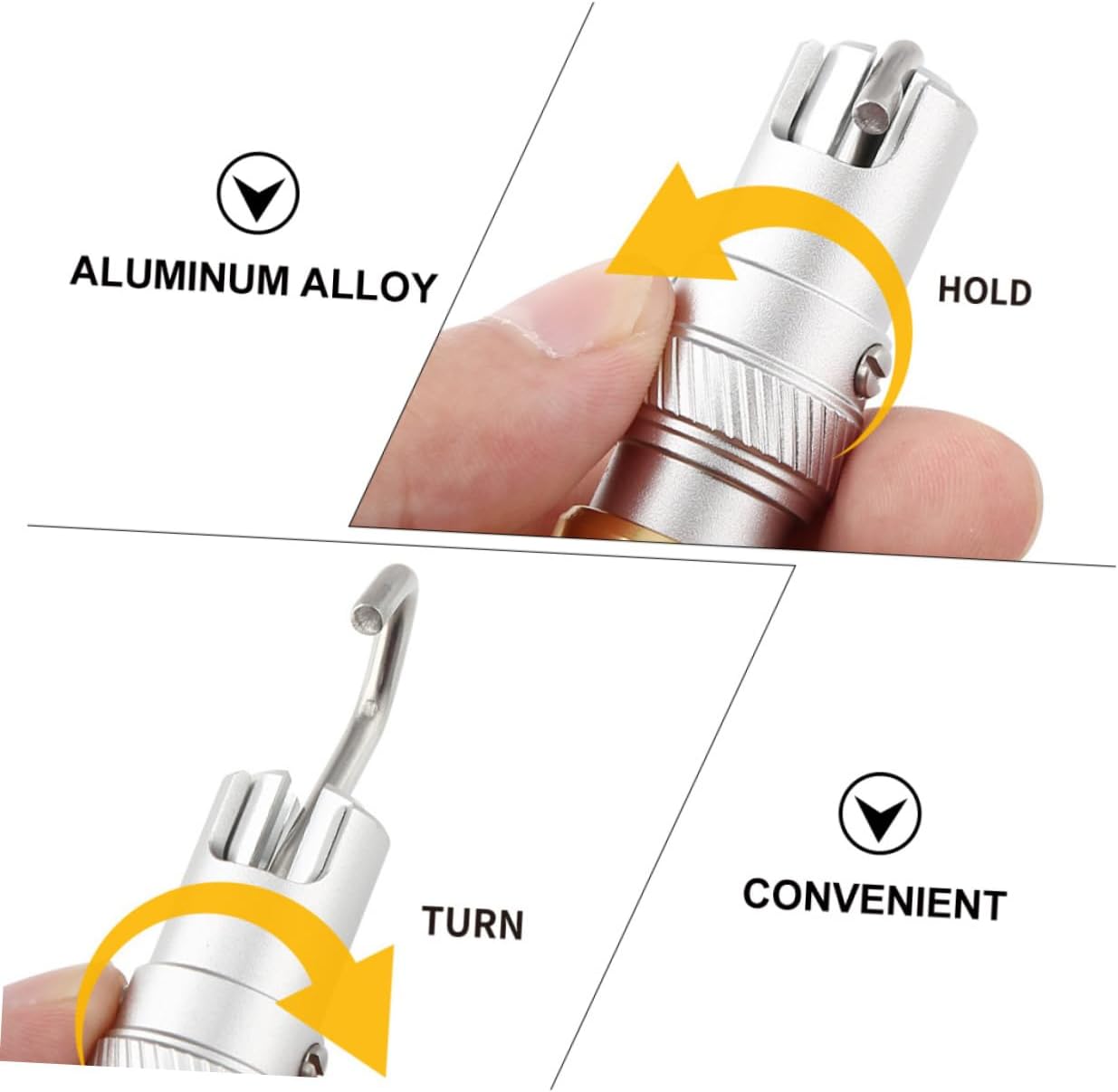 GANAZONO Squeeze Out Hook Separator Remover Tool Portable Aluminum Alloy Fishing for Easy One Handed Use for Fishing Enthusiasts