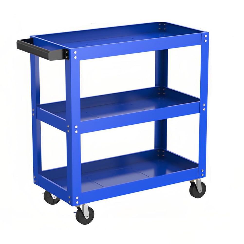 LJYKBFL Rolling Tool Cart with Wheels and Handle for Garage and Workshop Heavy Duty Storage with Multiple Compartments for Tools and Equipment