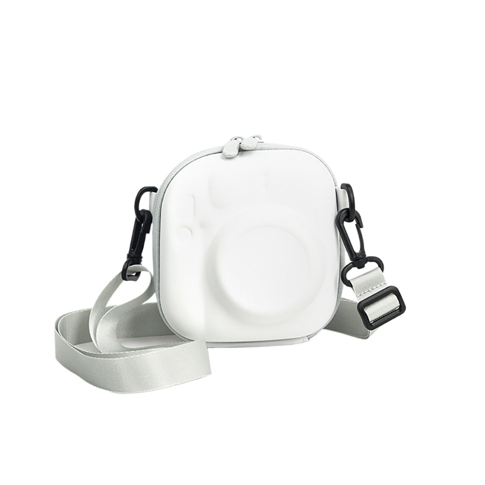 Custodia rigida universale per fotocamera con tracolla (bianco)