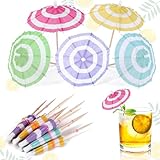 70 Stück Cocktail Schirmchen Cocktail Zubehör Papierschirmchen. Sommerfeste und Hawaiianische Party. Ideal als Cocktail Schirmchen für Früchte und als Schirmchen Cocktail Deko.