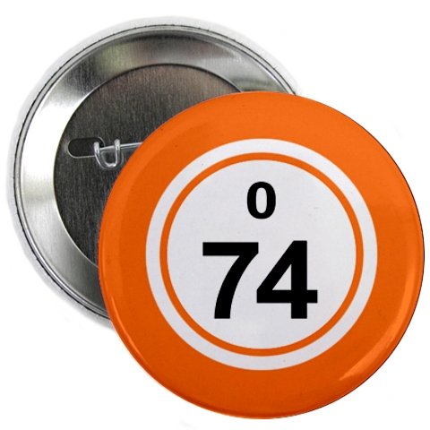 Amazon.com: BINGO BALL O74 SEVENTY-FOUR ORANGE 2.25 inch Pinback