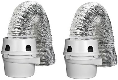 Dundas Jafine TDIDVKZW ProFlex Indoor Dryer Vent Kit with 4-Inch by 5-Foot ProFlex Duct (2 - Pack)