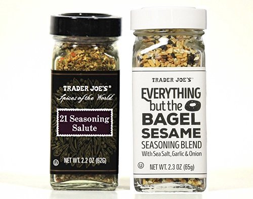 T rader Joe's - 21 Seasoning Salute and Everything but the Bagel Sesame Seasoning Blend - Juego de 2