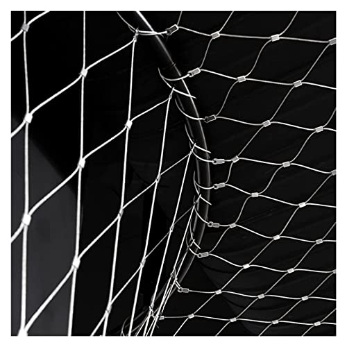 304 Stainless Steel Rope Net, Impact Resistance High Altitude Anti-Fall Net, Flexible Protection Boundary Fence for Garden Farm Football Field (Color : Silver-1.2mm Diameter, Size : 4x10m)