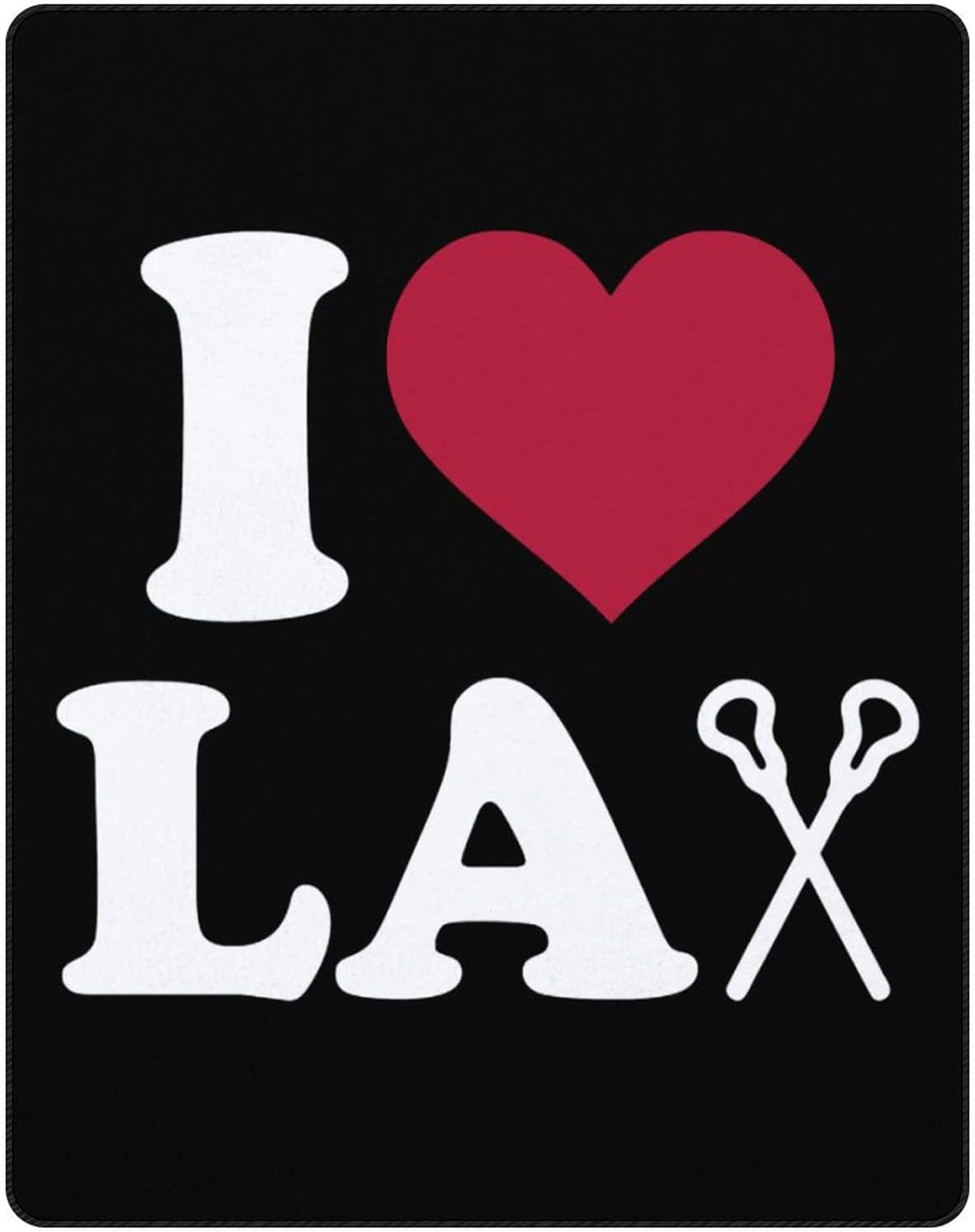 I Love Lacrosse Large Polyester Blankets Thin Soft Cozy Throw Durable Warm Blanket 50"x60"