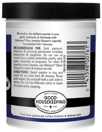 Weiman takı-temizleyici Liquid – geri yükleme parlak ve parlaklık ile öne çıkar altın, elmas, platin takı ve değerli taşlar, 7 fl. oz