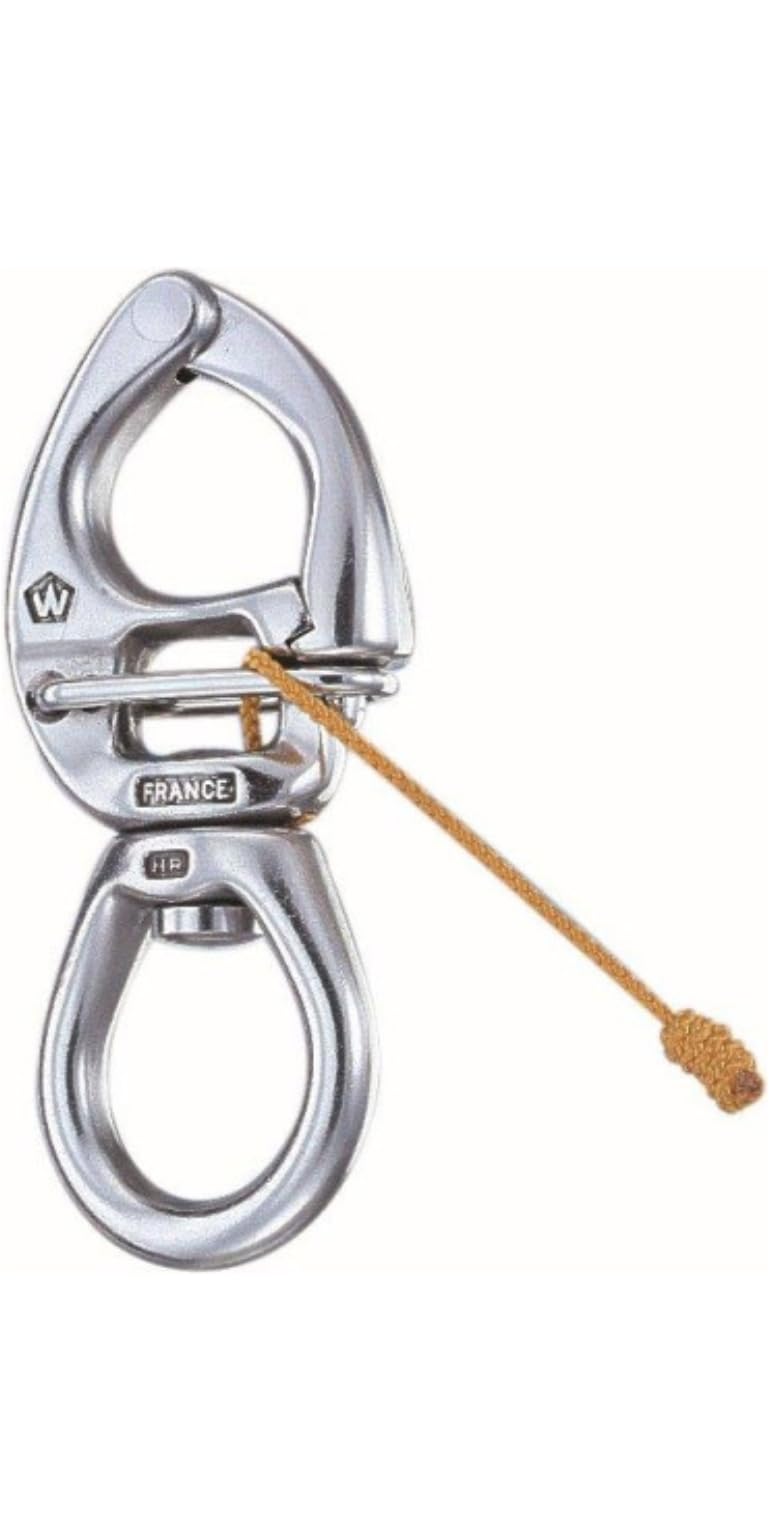 Wichard Mousqueton INOX HR Grand Oeil à Ouverture sous Charge 90mm