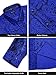DiBanGu Silk Mens Dress Shirts,Woven Paisley Long Sleeve Button Down Shirt for Men Casual Regular Fit Shirts Wedding Party,Solid Cobalt Blue Paisley, XX-Large