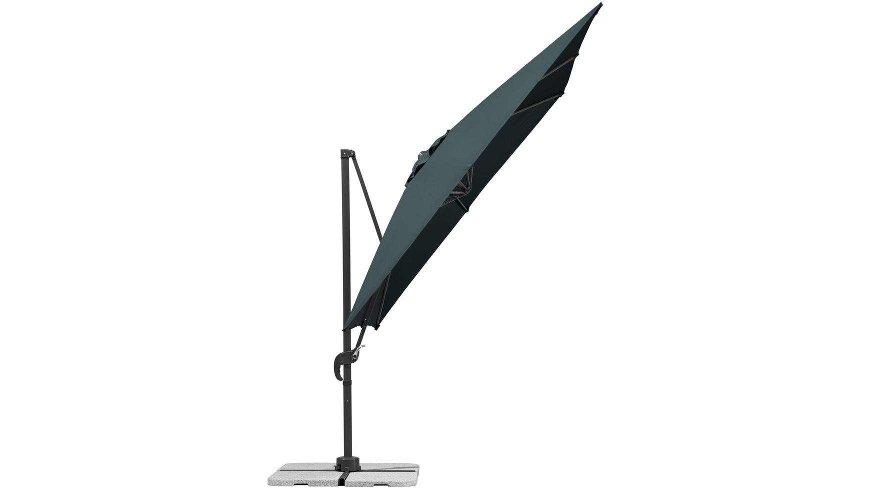 Schneider Sonnenschirm Rhodos Junior, anthrazit, 270 x 270 cm quadratisch, Gestell Alu/Stahl, Bespannung Polyester, 18 kg