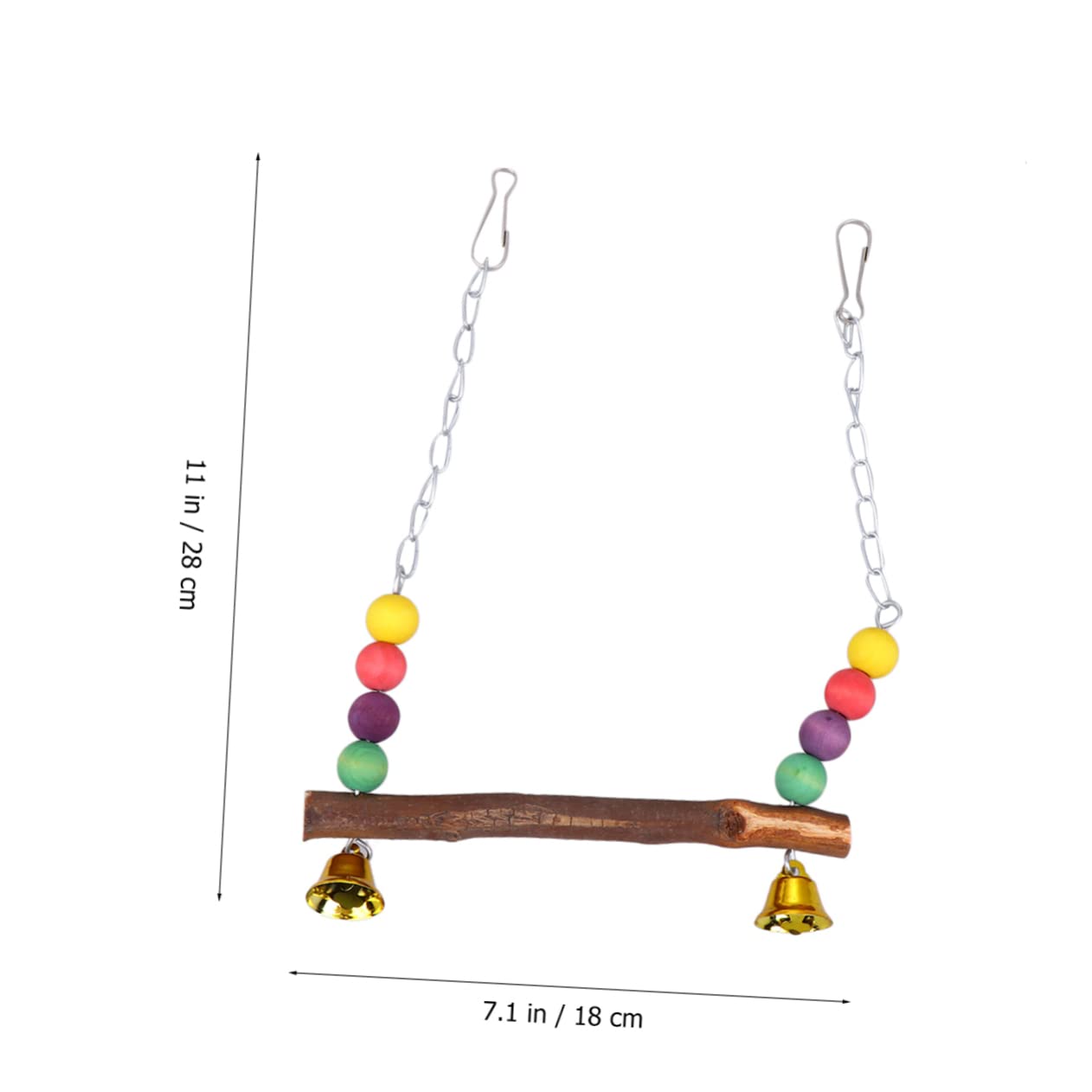 VANZACK 3stücke Parrot Beads Swing Bunte Holzspielzeug Schaukel Für Kleine Vögel Für Wellensittiche Und Papageien Fördert Spiel Und Sicheres Material