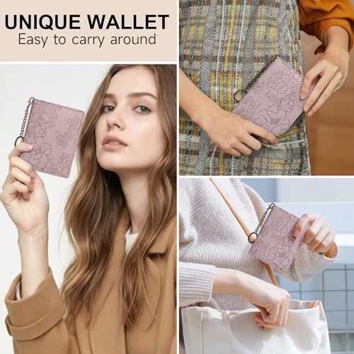 Image of FALAN MULE Small Wallets Woman Slim RFID Blocking Mini Credit Card Holder