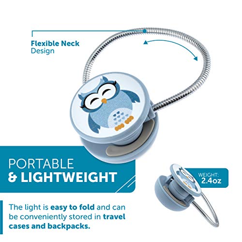 Withit Clip On Book Light –Sleepy Owl– Led Reading Light For Books And Ebooks, Reduced Glare, Portable And Lightweight, Cute Bookmark Light For Kids And Adults, Batteries Included #TOP2