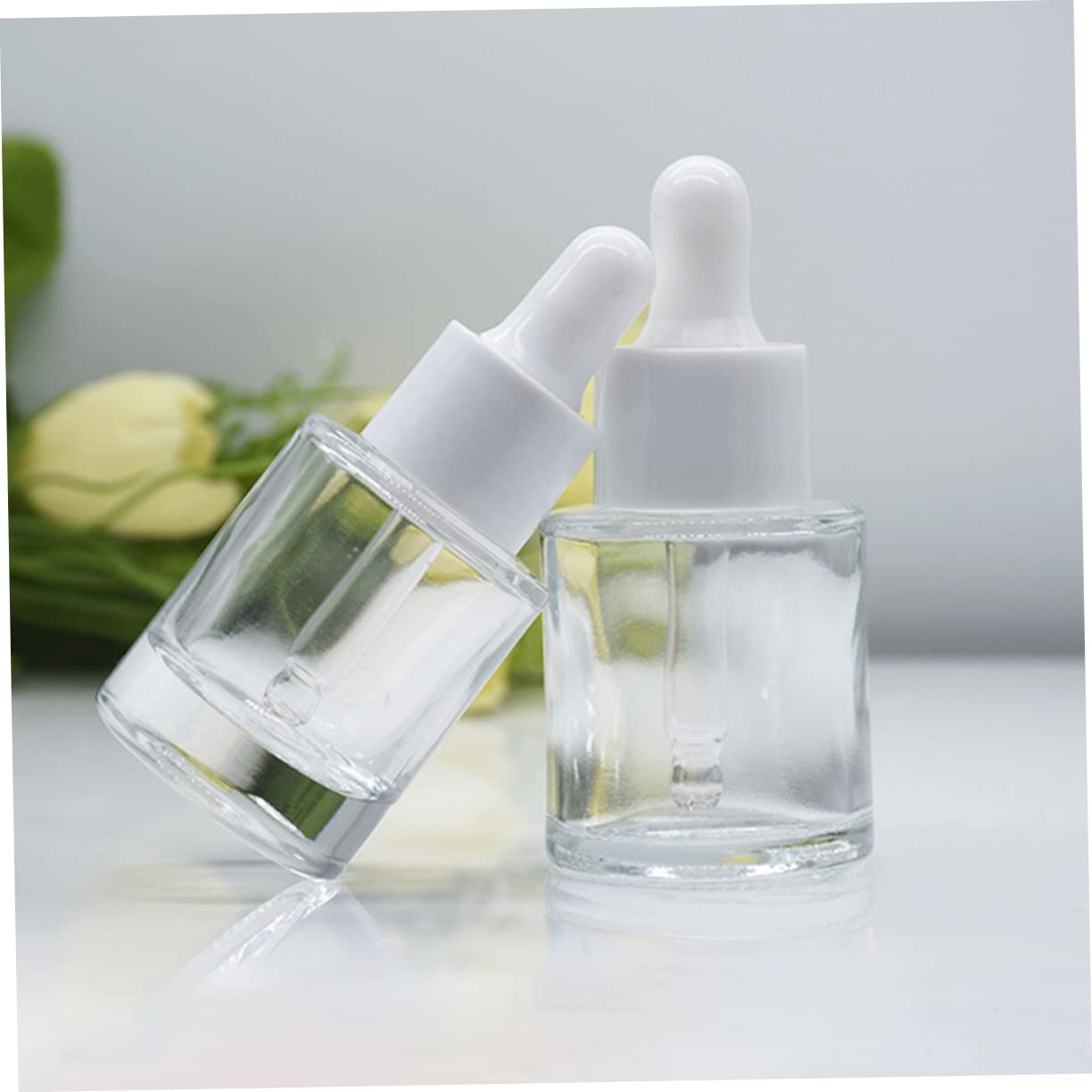 Housoutil 20piezas Botellas Cuentagotas Vidrio Transparente Unidades Frascos Aromaterapia