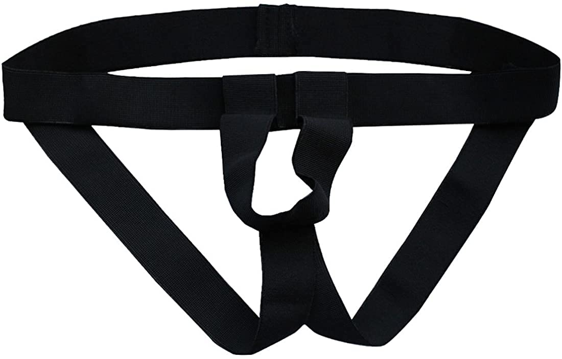 Bommi Fairy Męskie stringi Ouvert bielizna z przesuwanymi pierścieniami i wzmocnieniami z odkrytymi plecami, jockstraps męska bielizna sportowa Low-Rise