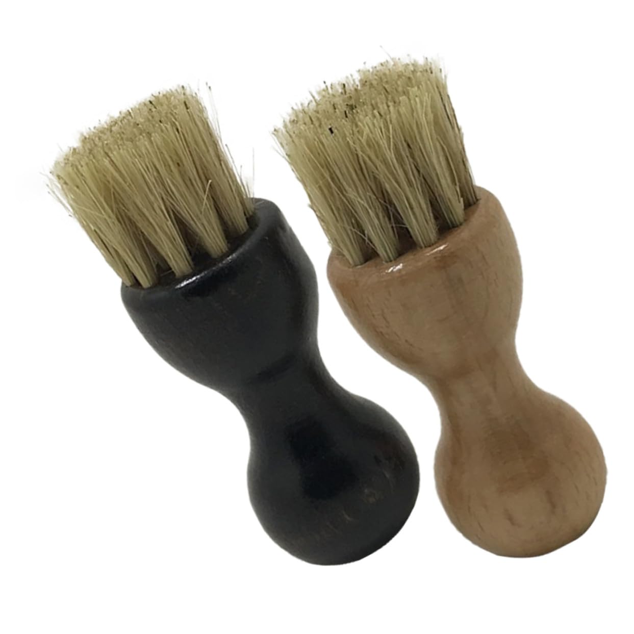 Uonlytech 2 Piezas Cepillo de Limpieza para Zapatos de Madera de Haya Multifuncional Portátil Diseño Creativo para Limpieza y Pulido y Oscuro