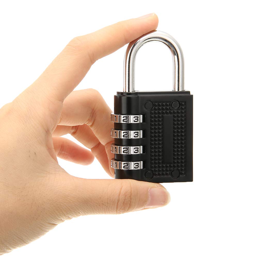candado código de bloqueo candado Candado, candado con código, candados for equipaje, seguridad, paquete de 2 candados combinados, candado con combinación de 4 dígitos, candado for exteriores for la e
