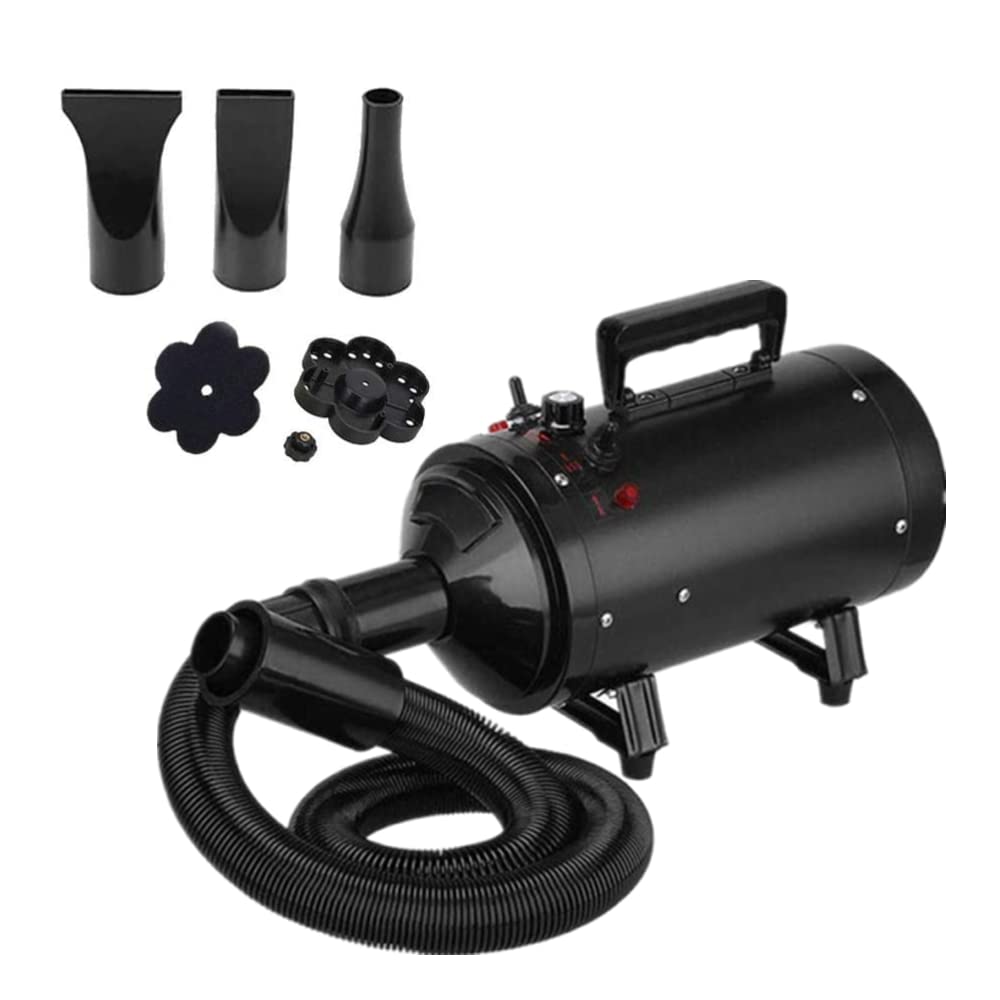 Qimu 2800W Variable Speed Dog Hair Dryer Dog Cat Pet Grooming Hairdryer Multi-Functional Dryer Motorcycle Power Dryer, Portable Car Dryer, Suitable for Bike, Motorcycle, Car or Pet