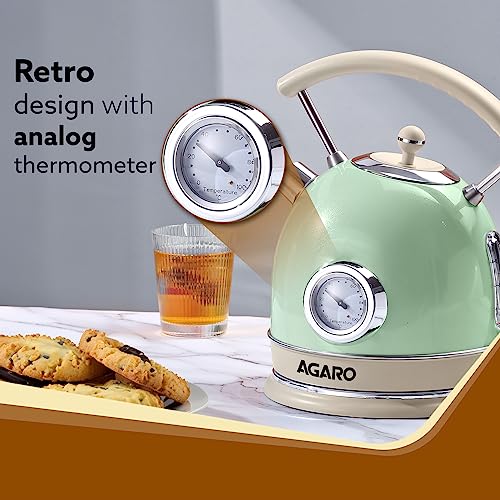 AGARO-Regency-Vintage-Kettle-18L-with-Temperature-Gauge-Hot-Water-Boiler-Tea-Heater-with-Curved-Handle-Visible-Water-Level-Line-Led-Light-Auto-Shut-OffBoil-Dry-ProtectionGreen