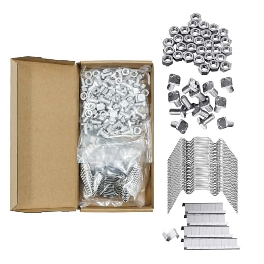 Baogaier 200 Stück Gewächshaus Reparatur Kit Edelstahl Gewächshaus Klammern Rostfrei Verglasung Klammern W Drahtklammern und Z Clips Nüsse Schrauben Zubehör für Glas Hohlkammerplatte Befestigung