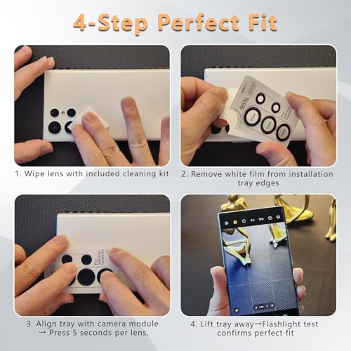 Image of JGD PRODUCTS Premium Camera Lens Protector Compatible For Samsung Galaxy S25 Ultra 5G (Grey) Camera Lens Protector - 9H Tempered Glass, Military-Grade Anti-Scratch, Case-Friendly, Easy Install Frame