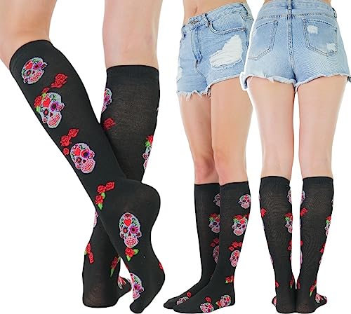 Image of ToBeInStyle Women's Colorful Patterned Design Knee High Socks