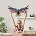AKEIE Metal American Flag Bald Eagle Wall Art - 7 Sizes - Patriotic Sculpture - Independence Day Wall Decorations for Living Room, Garage, Outdoor