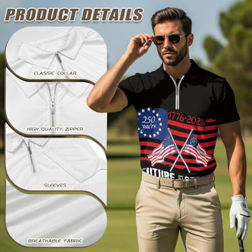 Polo para Parejas GULANGYU Camisa de Golf de Secado Rápido con Media Cremallera miniatura 6
