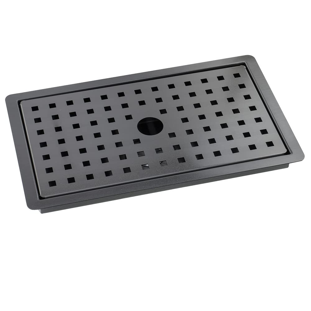 Fregadero negro antimanchas de 33x20 cm en acero inoxidable para espacios estrechos