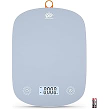 QP Digital Food Scale, 11lb Digital Kitchen Scale, 1g High Accuracy Meat Scale, 6 Units, Cooking Scale with Hook, Ultra Slim Kitchen Weight Scale, Touch Control, Tare Function, Auto Off, LCD Display