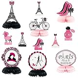 MALLMALL6 12Pcs Paris Honeycombs Centerpieces Party in Paris Party Supplies Birthday Baby Shower...