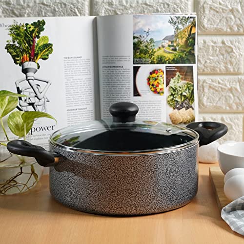 Kreme Deluxe 3mm Nonstick Induction Bottom Cook and Serve Biriyani Casserole/Pot 255mm 4.5 LTR - Image 3