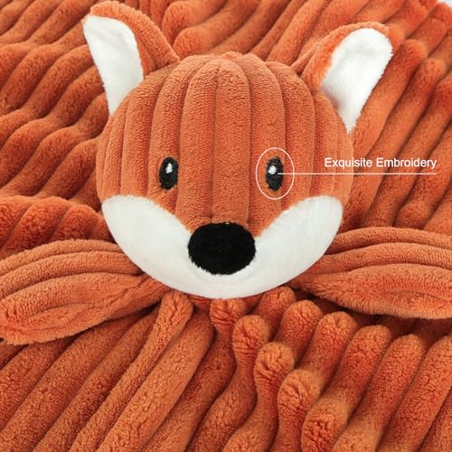 Image of Fox Baby Security Blanket for Boys and Girls Lovey Blanket 15 Inch
