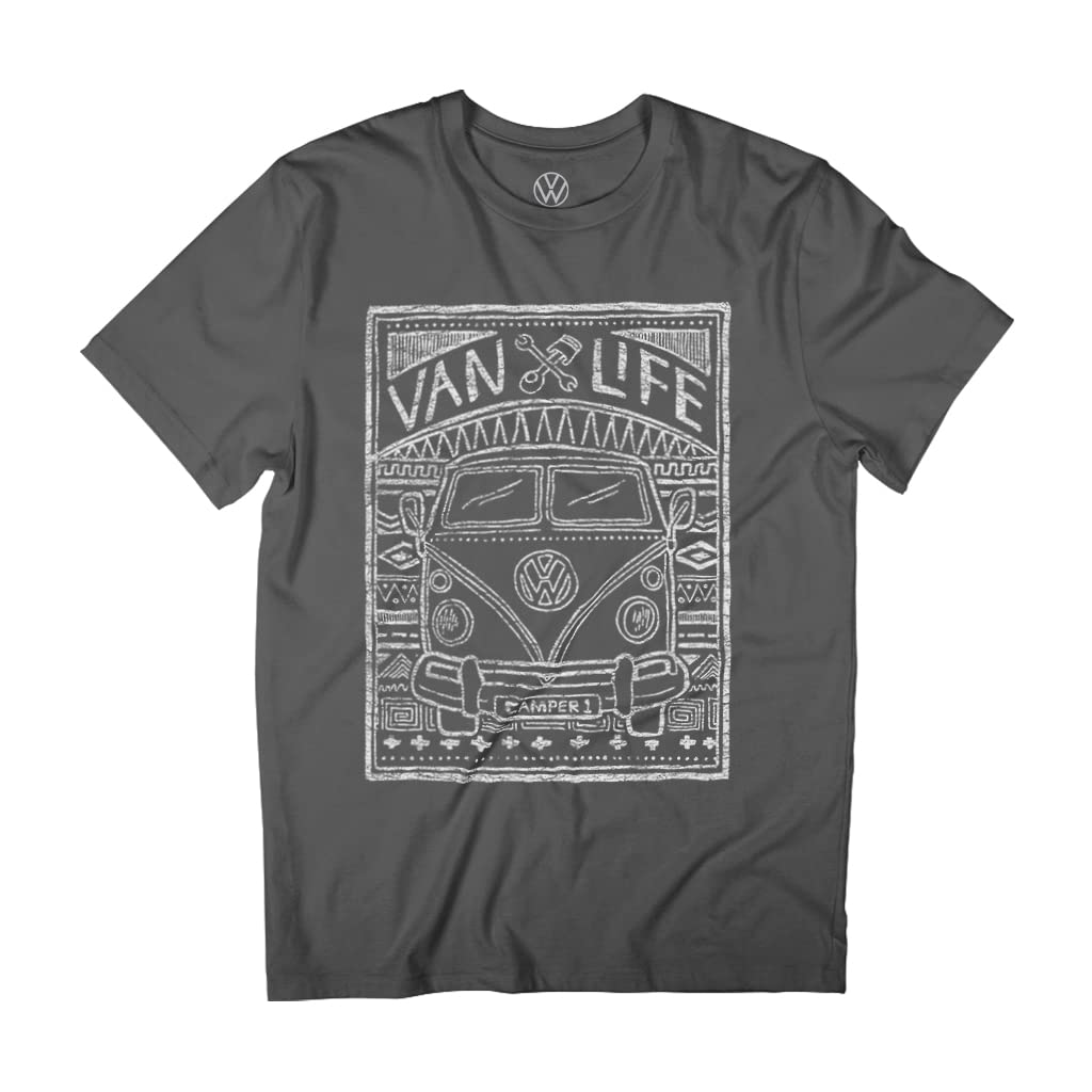 Volkswagen Men's Charcoal Aztec Doodle T-Shirt