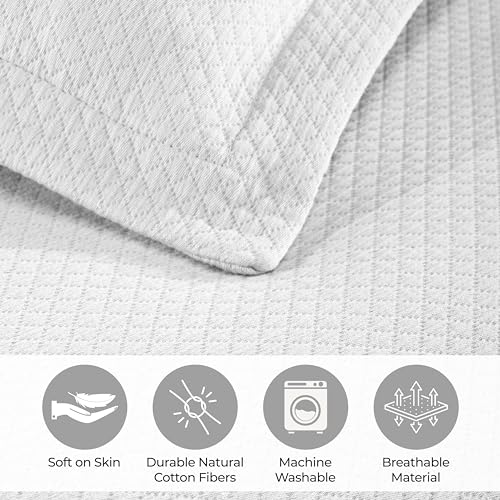 Superior BEDSPREAD SOLT-KG-WH Oversized Premium Bedspread Set thumb #2