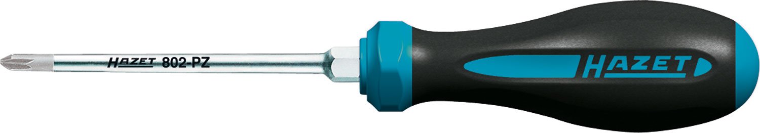 HAZET 802-PZ2 Pozidriv Profile PZ HEXAnamic Screwdriver - Multi-Colour